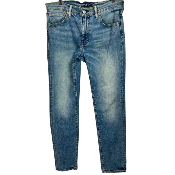 Levi's 511 Slim Fit Jeans Mens 33x32 Blue Denim Cotton Stretch Straight Workwear - Picture 1 of 9